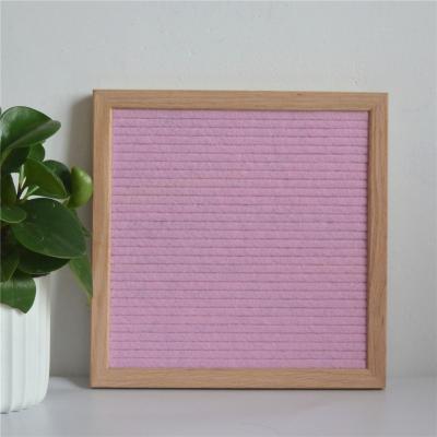 China Letter Board Advertising Board Baiger Hot Sale Home Felt Pink Oak Wood Felt & 10