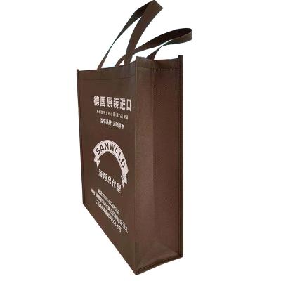 China Customized Portable Logo Handled Nonwoven Tote Shopping Bags For Promotion for sale