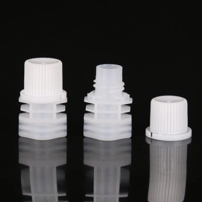 China Hot Selling Colored Non Spill 10mm Plastic Nozzle And Cap For Cooking Sauce And Soy Milk for sale