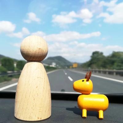 China China Wood Dolls for Kids Craft Unfinished White Unfinished White Peg Dolls Wooden Figures Mini Natural Wooden People for sale