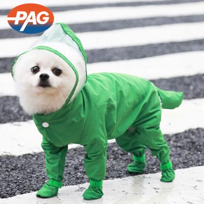 China Sustainable PAG Multicolor Style All Enclosed Waterproof Rain Overalls Large Dog Raincoat For Dogs for sale