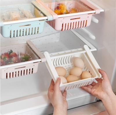 China Viable Accessories Storage Kitchen Fridge Shelf Holder Plastic Storage Box Without Lid Drawers Organizer for sale