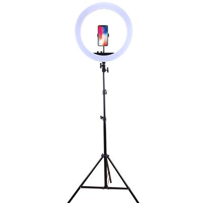 China PORTABLE 18 Inch Dimmable Full Color Temperature LED Photography Ring Light Ring Lights LED Ring Light For Phone Video for sale