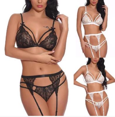 China Lace Lingerie Set Lace Teddy Strap Babydoll Bodysuit with Garter Belts for Women for sale