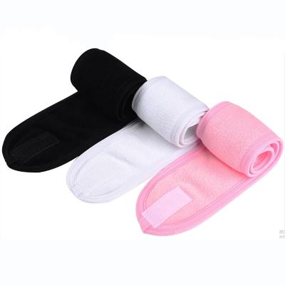 China Customized logo stretch yoga towel spa non-slip hot sale washable facial shower make up terry towel headbands for sale