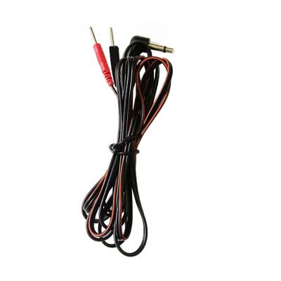 China Eco-Freindly Factory Supply Customized Plug Black Color / Red 3.5mm To Two 2.0 Mm Pin Connectors Tens Lead Wire for sale