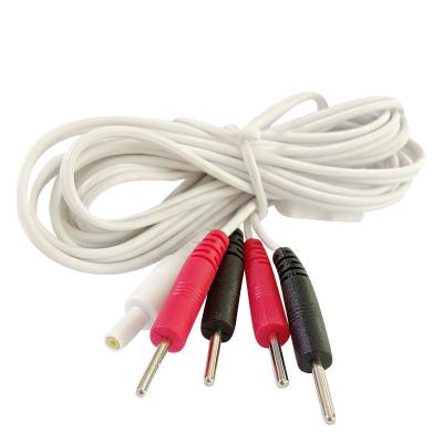 China Eco-Freindly 2.35mm DC 2.35mm Plug Digital EMS Lead Wire Dix Electrodes Cable 4 for sale