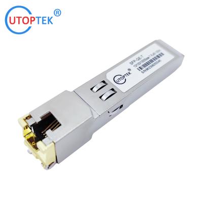 China 10/100/1000Base-T RJ45 Copper SFP module Electrical SFP transceiver for cisco/Huawei/juniper/Nokia Compatible for sale