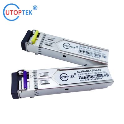 China 622M STM-4 SM Bidi LC 120km 1490/1550nm SFP module optical Transceiver DDM for ZTE/Cisco/Huawei/HPE/Aruba/Mikrotik for sale