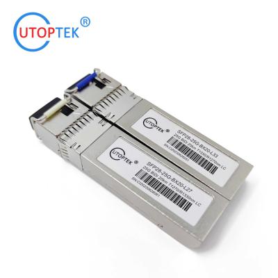 China SFP28 25G BiDi LC 1270nm-TX/1330nm-RX 20km solution Networks for Cisco Huawei HP Juniper for sale