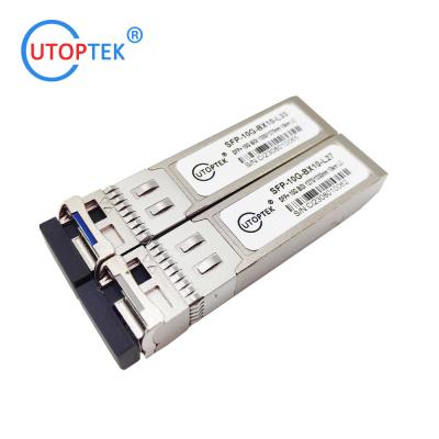 China 10Gb/s SFP+ SM Bidi LC 10km 1270/1330nm Fiber optical sfp transceiver module for cisco/huawei/Linksys/Mikrotik for sale