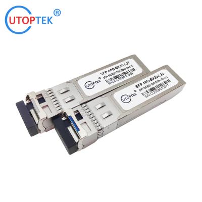 China SFP+ BiDi WDM 10GbE 20km Universal Optical Transceiver Tx1270/Rx1330nm single mode 10g bidi 20km sfp module for sale