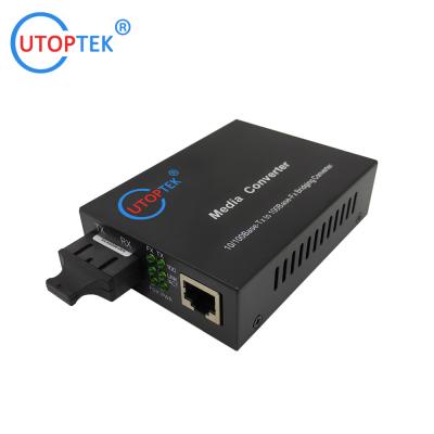 China 10/100Mbps SingleMode dual SC 20KM 1310nm Fiber Media Converter China factory best price for sale