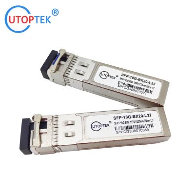 China 10Gb/s SFP+ Bidi LC 20km 1270/1330nm SM Simplex LC optical transceiver module for sale