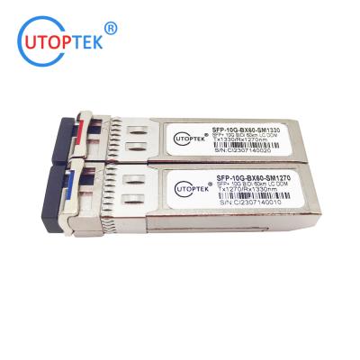 China Cisco Compatible 10Gb/s SFP+ WDM Bidi LC 60km 1330/1270nm SM Single LC optical transceiver module for sale