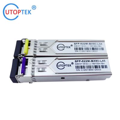 China 622M STM-4 SM Bidi LC 80km 1490/1550nm SFP module optical Transceiver DDM for ZTE/Cisco/Huawei/HPE/Aruba/Mikrotik for sale