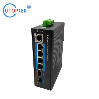 China UT24GM-SFP L2 Managed Industrial 2x1000M SFP+4x10/100/1000M RJ45 Ethernet Switch +1xConsole port, DIN Rail,-40 ~+85 ℃ for sale