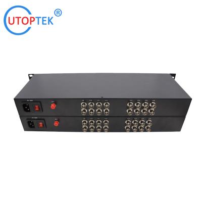 China 16ch 1080P BNC video, with Rs485 data, Fiber FC/SC/ST 20km, HD-CVI/AHD/TVI 1080P Coaxial Video over Fiber Converter for sale