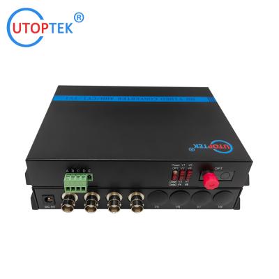 China 4ch 1080P BNC video+2port Rs485 data, Fiber FC/SC/ST 20km, HD-CVI/AHD/TVI 1080P Coaxial Video over Fiber Converter for sale