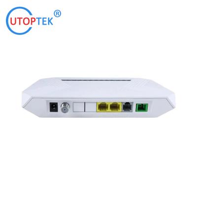 China 1GE1FE+POTS+CATV XPON ONU SC/UPC or APC 20km Tx1310/RX1490nm fiber modem for FTTH/FTTX for sale