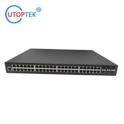 China Layer3 Management 10/100/1000M 48xPOE+6port 10G SFP/SFP+ IEEE802.3af/at Total 800W POE Network switch(UT-PS48GP-6SFP+) for sale