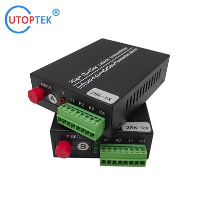 China 1/2/4/8/16CH Contact closure to Fiber Converter SC/FC/ST connector optional Fiber media Converter for infrared alarm system using for sale