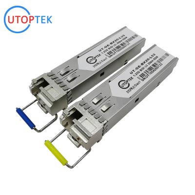 China 155M SFP SMF Bidi LC 20km 1310/1550nm DDM optical Transceiver Module ZTE/Cisco/Huawei/HPE/Aruba/Mikrotik for sale