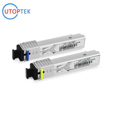 China 1.25G SFP SM bidi SC 3KM Transceiver module compatible cisco/huawei/Ericsson/Mikrotik/ZTE/Juniper for sale