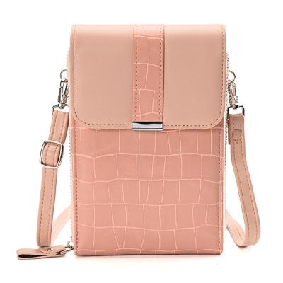 China Anti-theft Ladies Shoulder Wallet Casual Multifunctional Ladies Crocodile Pattern Soft Phone Bag Fashion Messenger Bag for sale