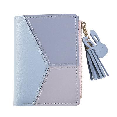 China High Capacity Women's Wallet PU Leather Female Purses Made of Leather Foldable Portable Lady Coin Purses Women Card Holders for sale