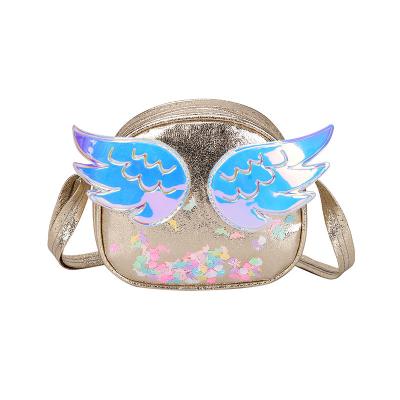 China Fashion Cute Angel Wings Children Shoulder Bag Messenger Bag Laser Cute Girls Invent Small Bag Handbag for sale