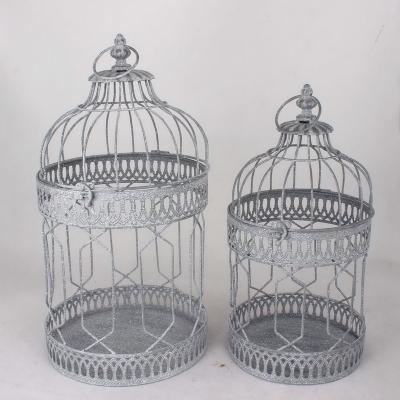 China : Wholesale Viable Vintage Metal Country Garden Decor Dome Chic Top Bird Cage For Planting for sale