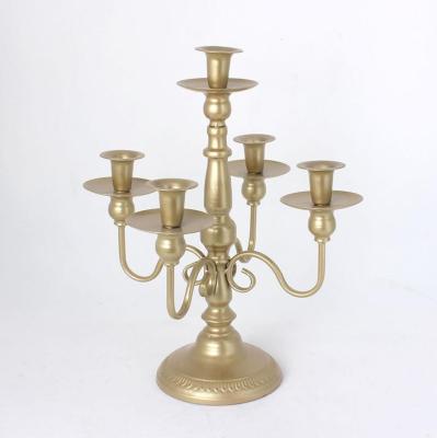 China French Country Metal Gold Type Wedding Standing Candelabra 5am for sale