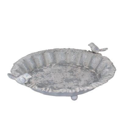 China eco-friendly antique fashional vintage shabby chic decorative bird feeder metal for garden ornament for sale