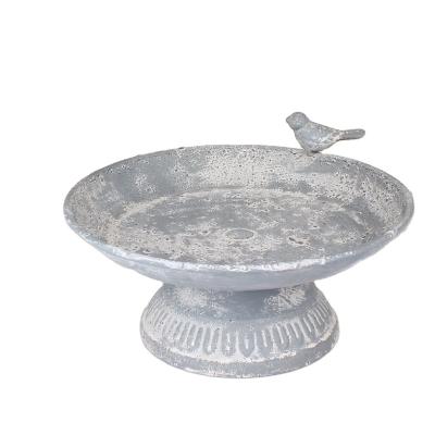 China eco-friendly antique fashional vintage shabby chic decorative bird feeder metal for garden ornament for sale