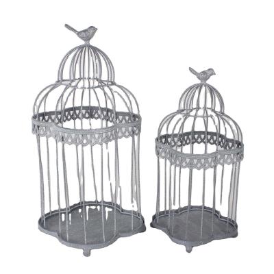 China Wholesale Chic Dome Garden Decor Country Garden Planter Home Decor Metal Vintage Top Bird Cage For Planting for sale