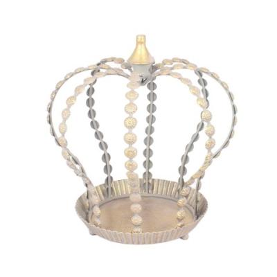 China Morden Metal Wrought Iron Retro Style Golden Crown Home Decoration for sale