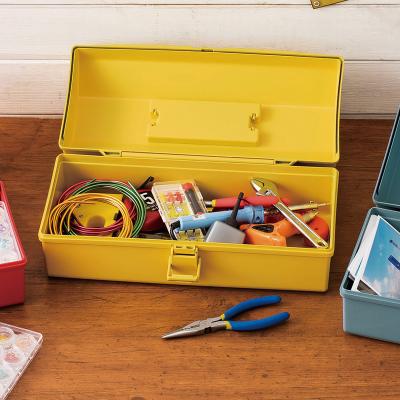 China HACOTTO Multifunctional Rectangle PP Retro Shaped Multifunctional Tool Box With Handle Plastic Tool Box for sale