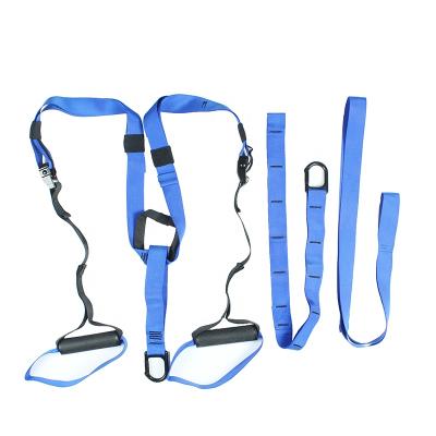 China Yoga Exercise PVC Handle Suspension Straps Resistance Band, Exercise Body Weight Training Hanging Strap, Lightweight Durable Home Gym Straps for sale