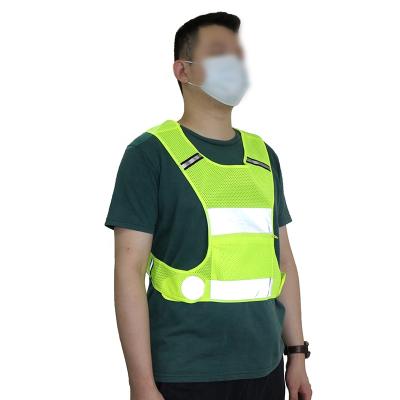 China Large Pocket Vests Safety Reflective Reflective Vest Running Gear For Night Running Motorcycle Dog Outdoor Camping Hiking Recycling Walking for sale