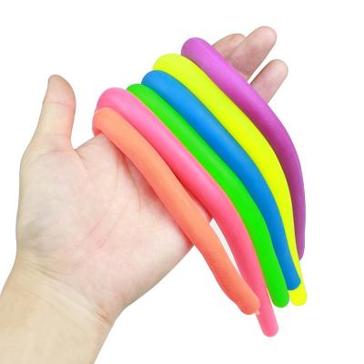 China Therapeutic Stretchy Stress Anxiety Relief Stress Monkey Noodles Toy, TPR Stretch String Anti Worry Toys, Elastic Noodles Wiggle Toy for sale