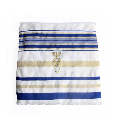 China gold band design & Accept OEM Wholesale Jewish Amazon Prayer Shawl Prayer Scarf With Bag Israel Prayer Shawl Tallit Shawls Hide With Pockets for sale