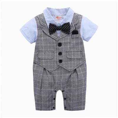 China Newborn Baby Romper Toddler Baby Rompers Springs Baby Clothing Sets Gentleman Roupas Overalls Baby Clothes Infant Summer for sale