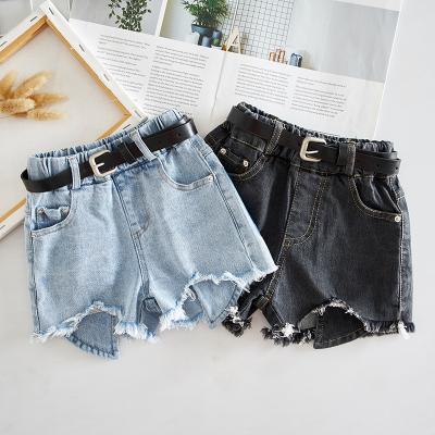 China 2021 Lyc-3653 Girls Boys Breathable Denim Shorts Spring Summer Cotton Fashion Kids Girl Shorts for sale