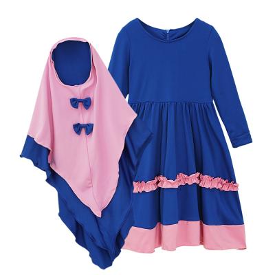 China 2020 full set lyc-2976 viable islamic kids clothing muslim children muslim children dress with Headscraf for sale