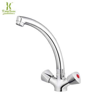 China Electric faucets sanitary ware kitchen sink with faucet, doule handle with hot and cold water mixer for sale