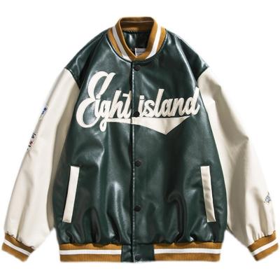 China High Quality QUICK DRY Embroidery Spring and Autumn Casual Loose Contrast Color Baseball Quilting Men's Jacket for sale