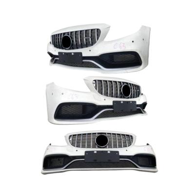 China ABS Genuine Body Kits For Mercedes Benz W205 C Class Upgrade C63 AMG Front Car Bumper With Grille Engine Hood Fenders for sale