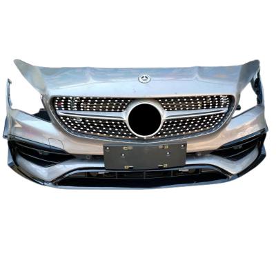 China CLA45 Style 100% fit complete car bumper for Mercedes Benz CLA W117 upgrade to CLA 45 AMG Model with front/rear bumper assembly Grille for sale