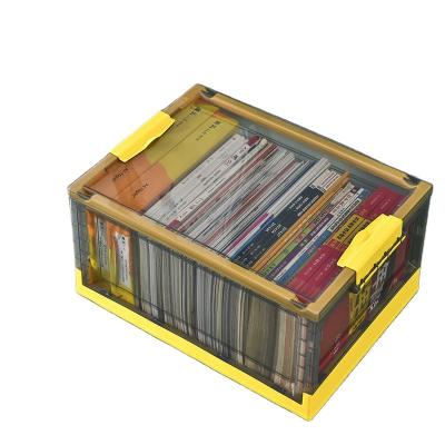 China Large Book Storage Cartons Folding Box Student Modern Sorting Plastic Sorting Book Storage Box for sale